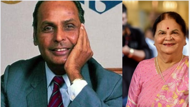 Dhirubhai Ambani (grandfather) & kokilaben Ambani (grandmother)